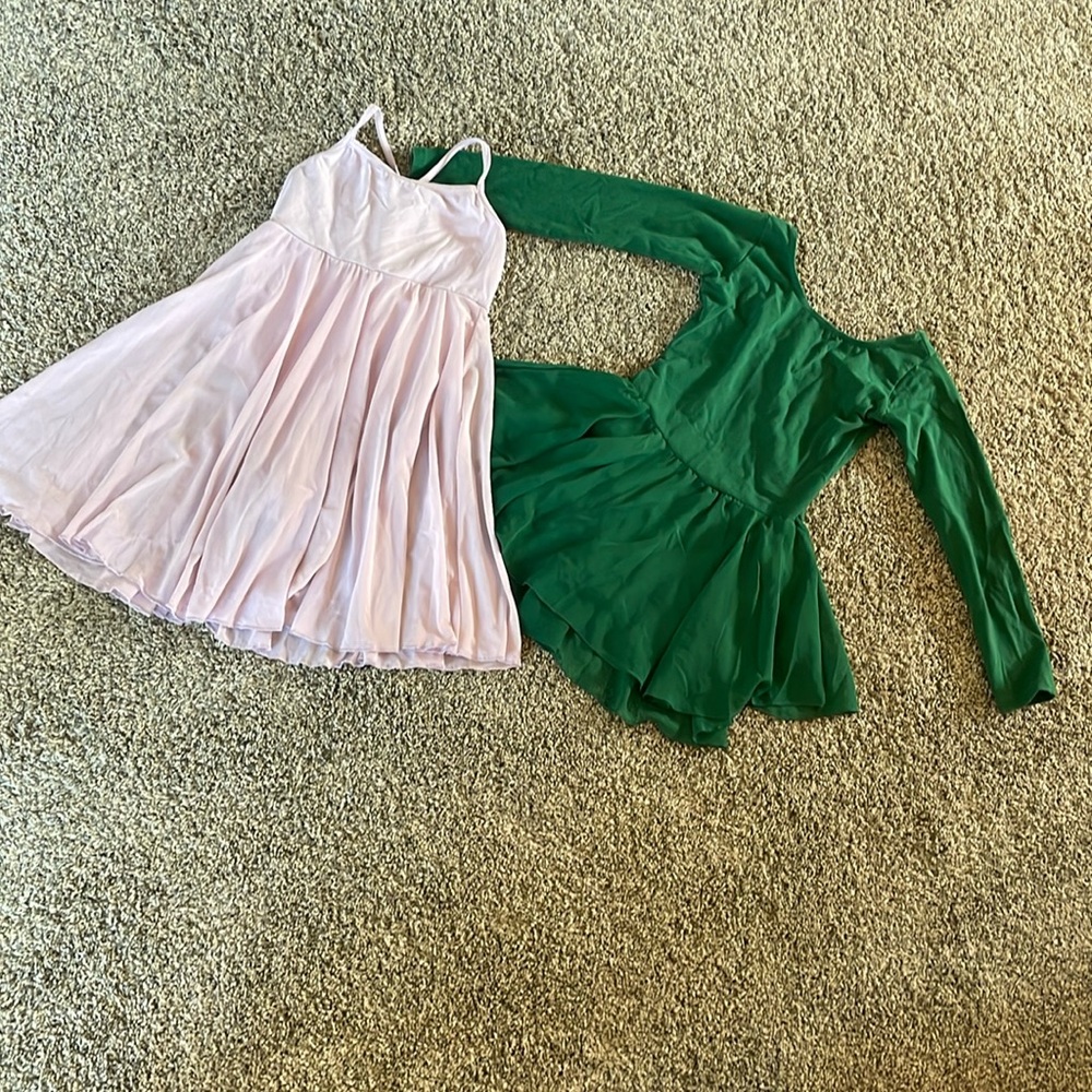 Girls size 6 ballet leotards with attached skirt